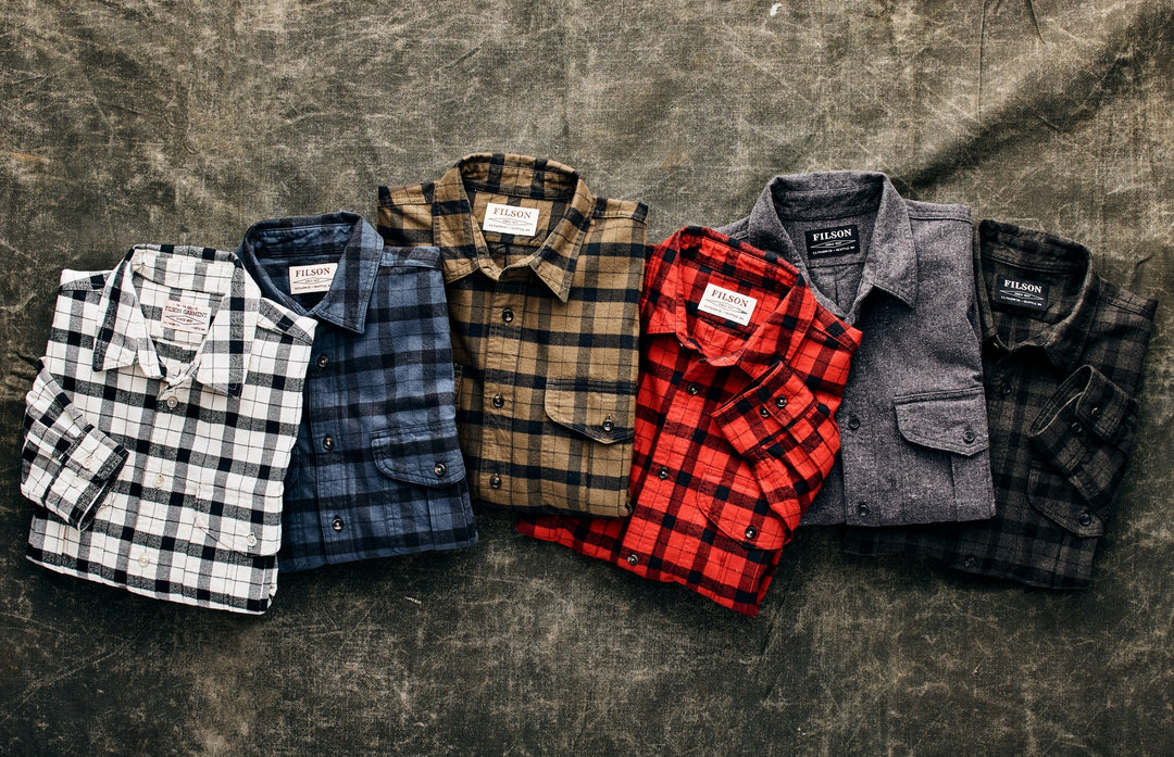フィルソン フェザークロス シャツ（長袖・オリーブ）/Filson