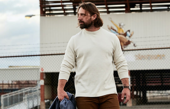 FILSON WAFFLE KNIT CREW - 2 color options