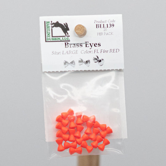 HARELINE BRASS EYES - 2 sizes with 8 color options