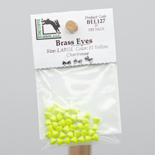 HARELINE BRASS EYES - 2 sizes with 8 color options