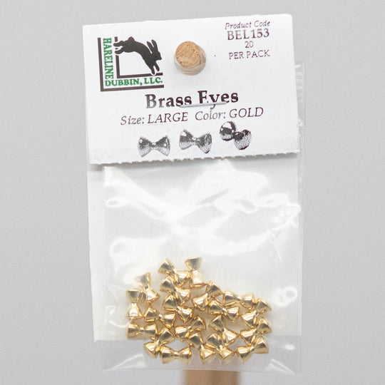 HARELINE BRASS EYES - 2 sizes with 8 color options