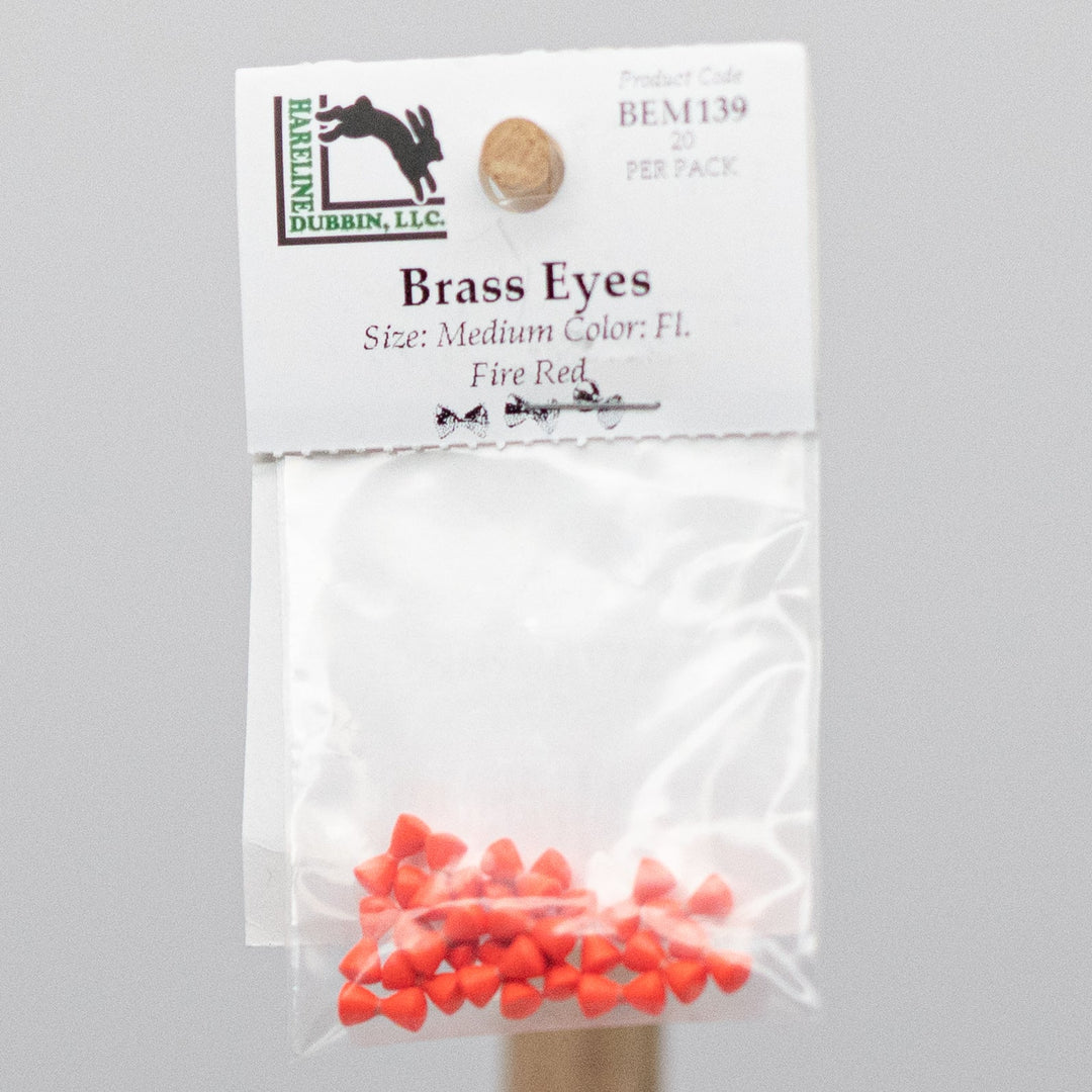 HARELINE BRASS EYES - 2 sizes with 8 color options
