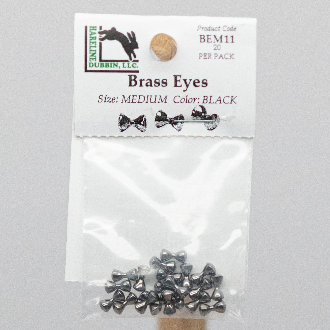 HARELINE BRASS EYES - 2 sizes with 8 color options