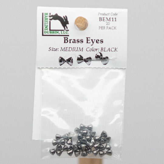 HARELINE BRASS EYES - 2 sizes with 8 color options