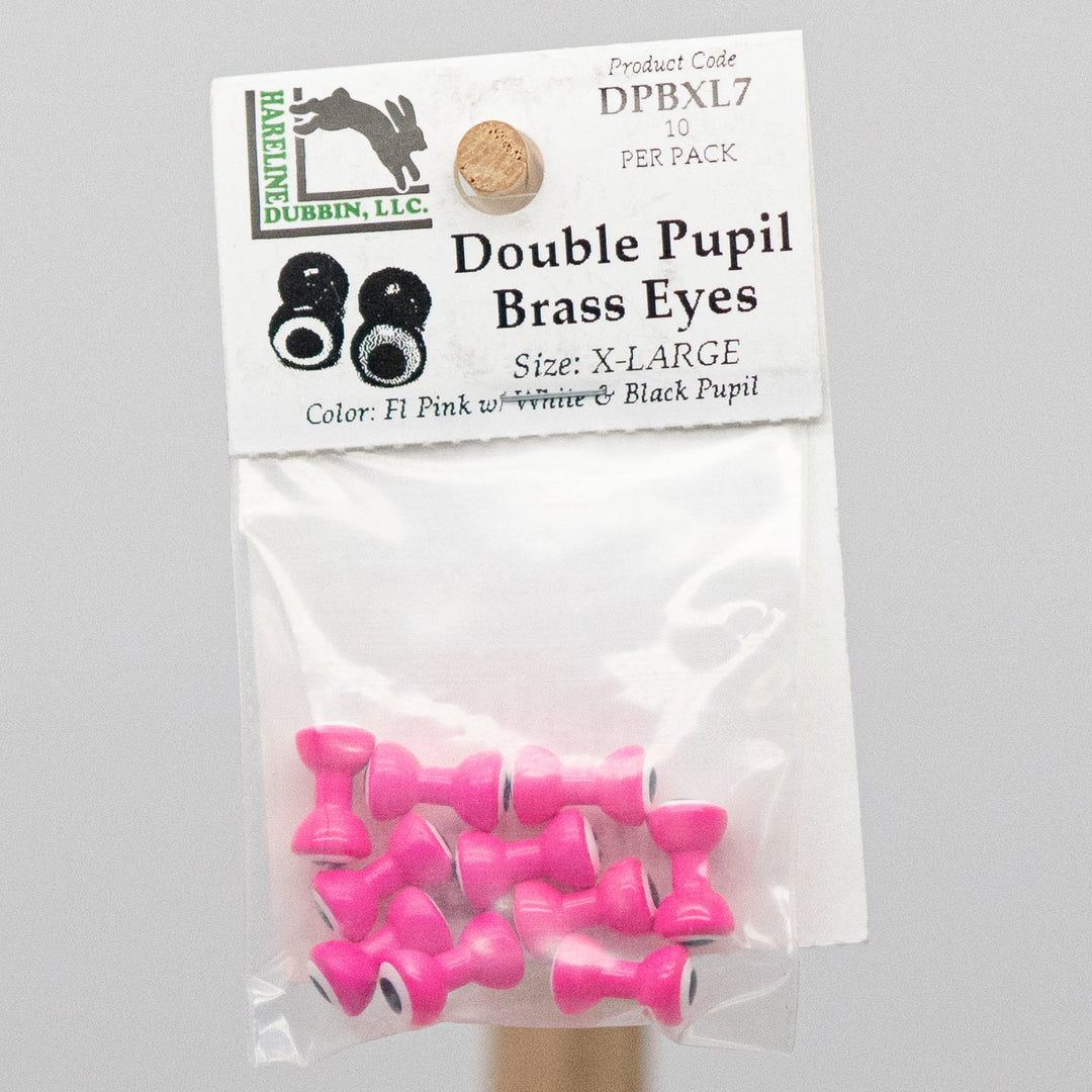 DOUBLE PUPIL BRASS EYES - 2 sizes with 10 color options