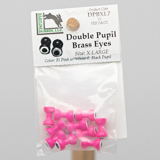 DOUBLE PUPIL BRASS EYES - 2 sizes with 10 color options
