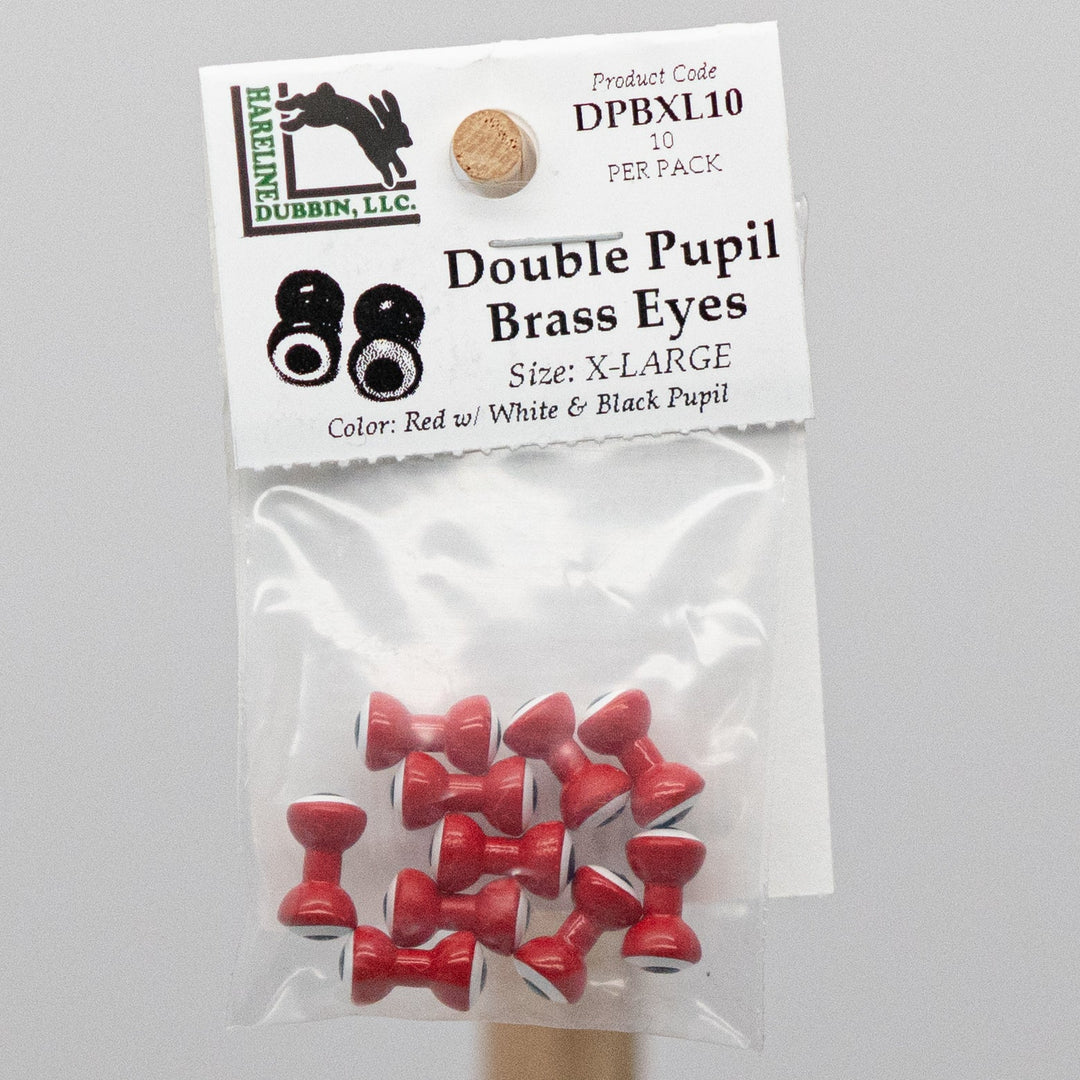 DOUBLE PUPIL BRASS EYES - 2 sizes with 10 color options