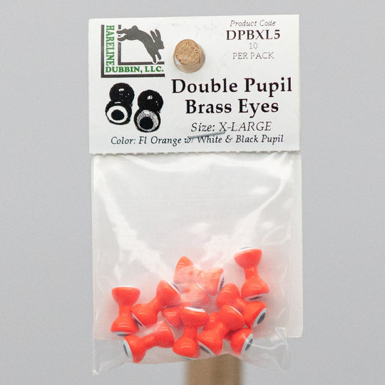 DOUBLE PUPIL BRASS EYES - 2 sizes with 10 color options
