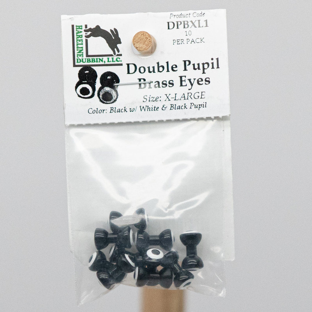 DOUBLE PUPIL BRASS EYES - 2 sizes with 10 color options