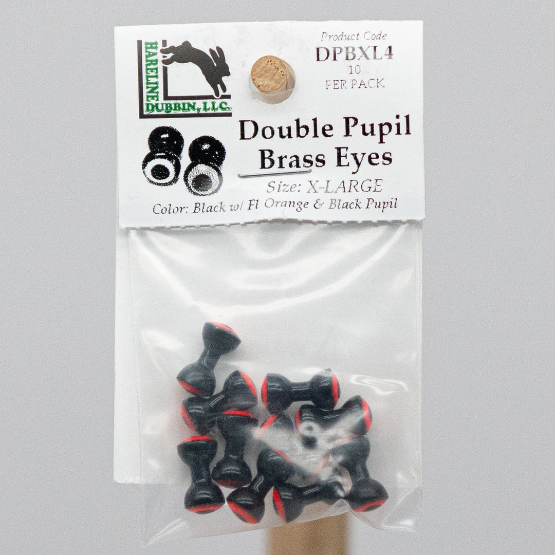 DOUBLE PUPIL BRASS EYES - 2 sizes with 10 color options