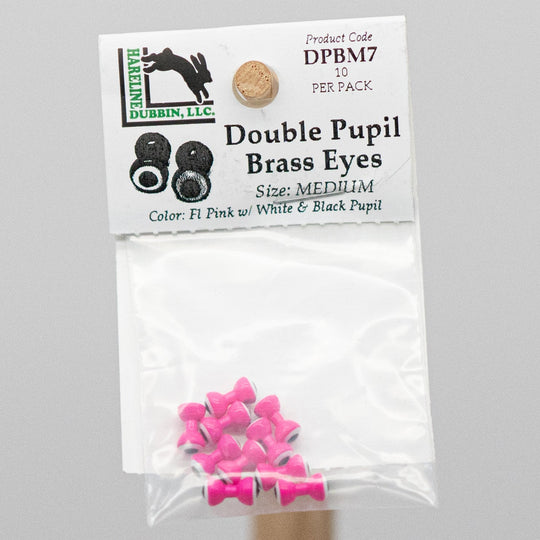 DOUBLE PUPIL BRASS EYES - 2 sizes with 10 color options