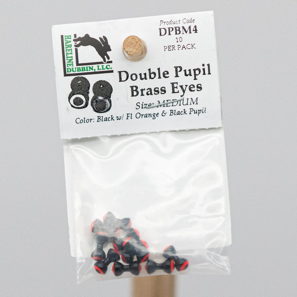 DOUBLE PUPIL BRASS EYES - 2 sizes with 10 color options