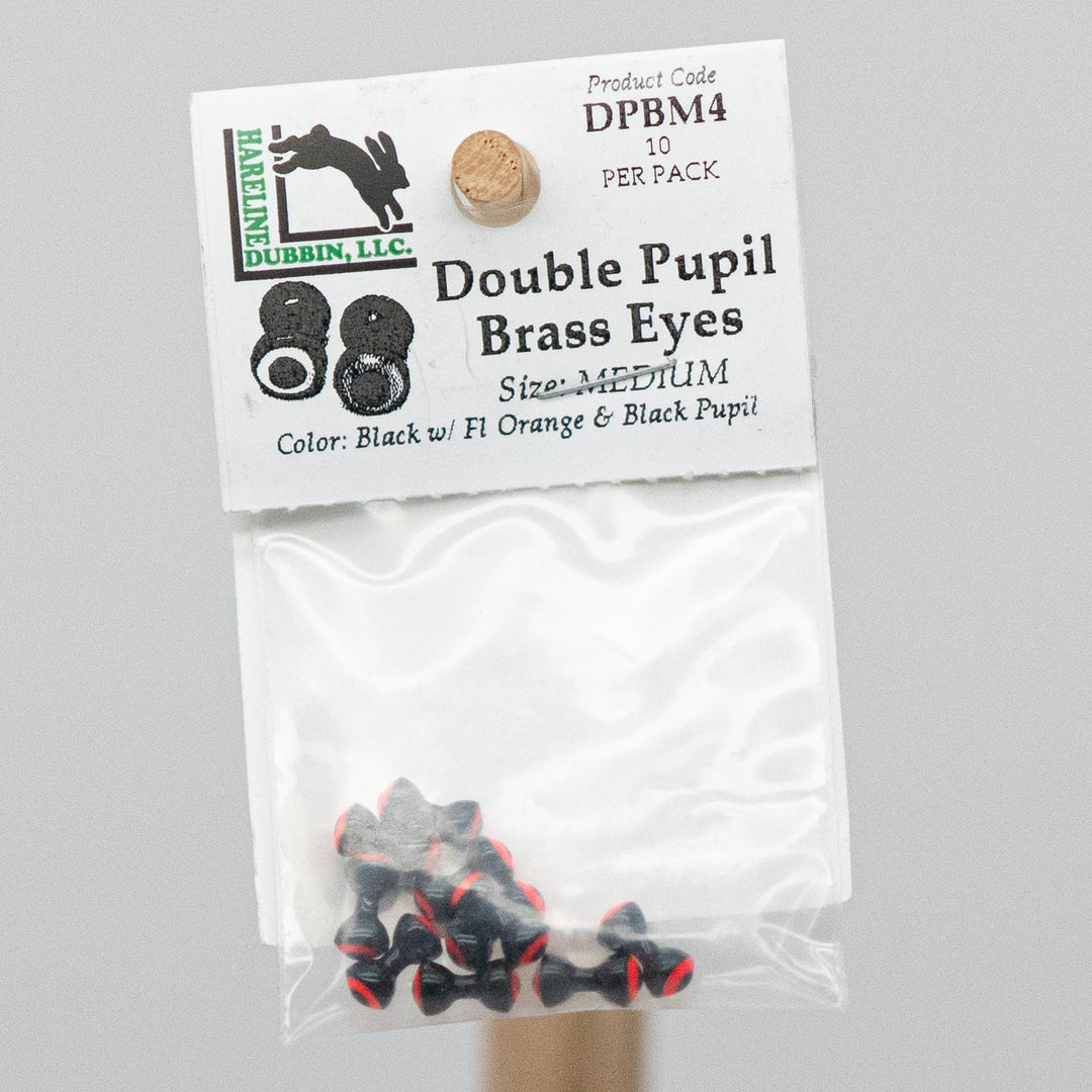 DOUBLE PUPIL BRASS EYES - 2 sizes with 10 color options