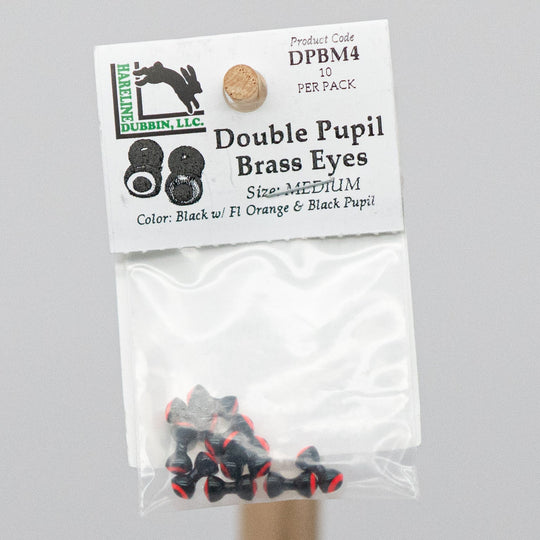 DOUBLE PUPIL BRASS EYES - 2 sizes with 10 color options