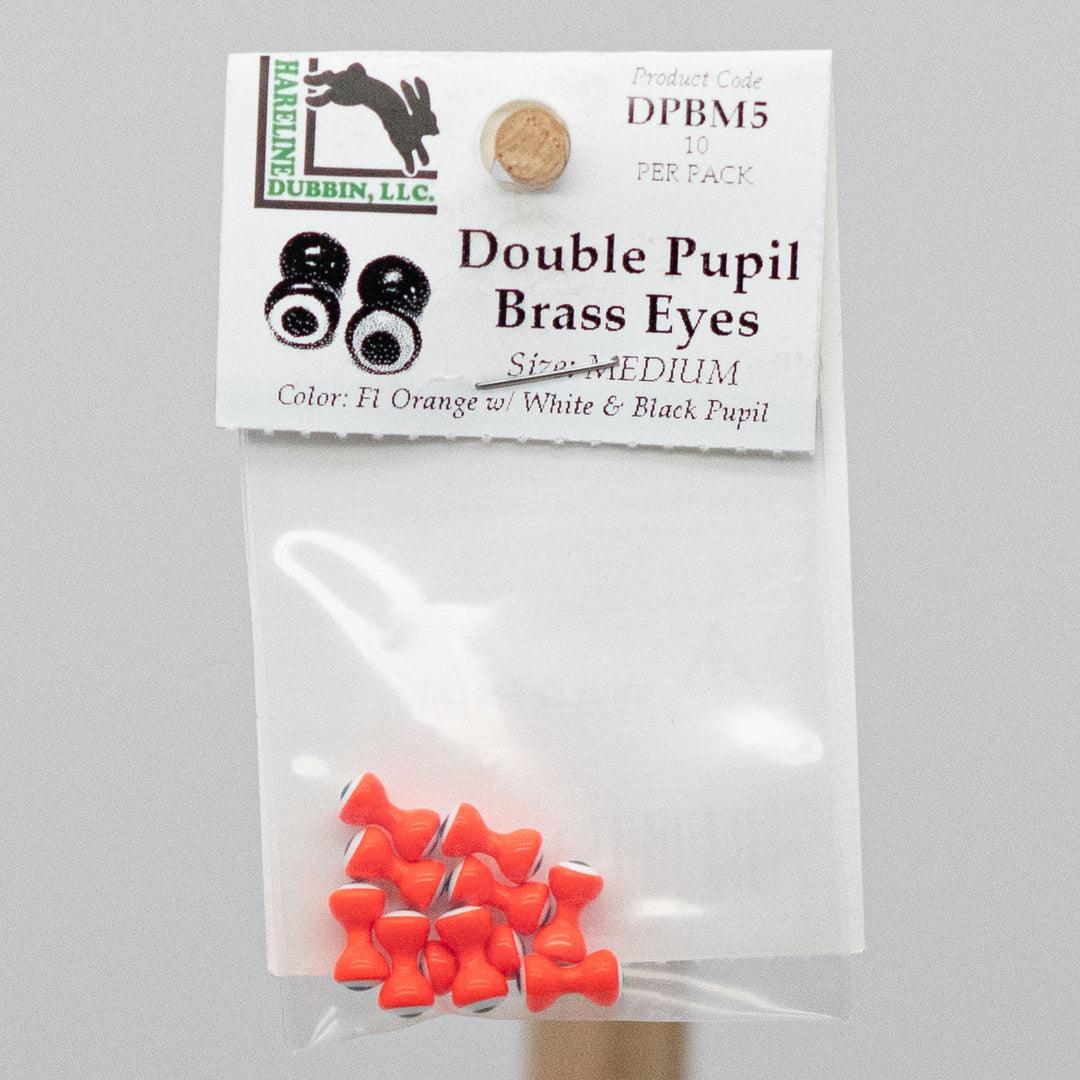 DOUBLE PUPIL BRASS EYES - 2 sizes with 10 color options