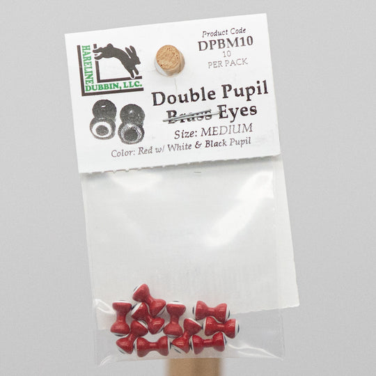 DOUBLE PUPIL BRASS EYES - 2 sizes with 10 color options