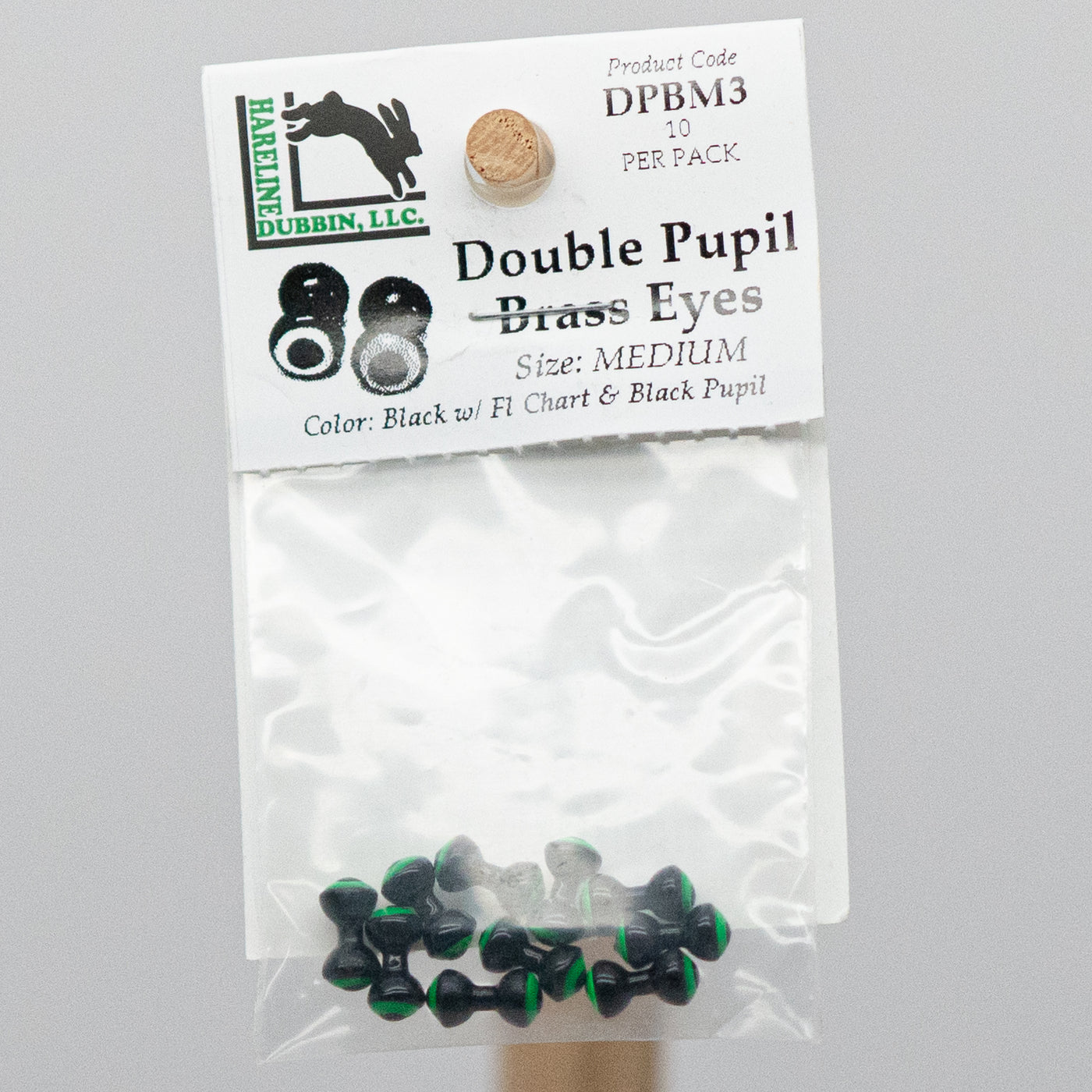 DOUBLE PUPIL BRASS EYES - 2 sizes with 10 color options