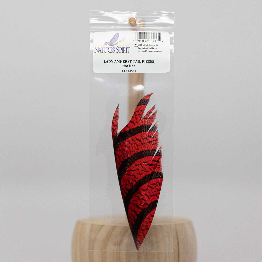 LADY AMHERST CENTER TAIL 4" PIECE - 9 color options