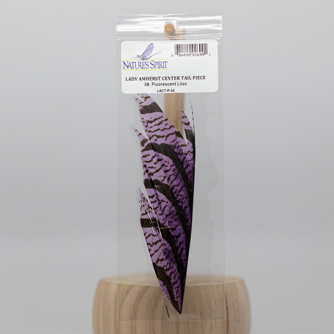 LADY AMHERST CENTER TAIL 4" PIECE - 9 color options