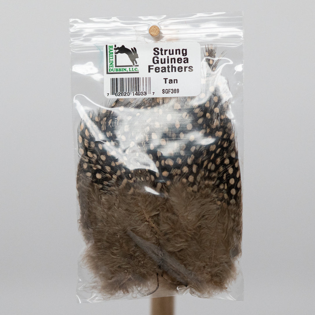 HARELINE STRUNG GUINEA FEATHERS - 14 color options
