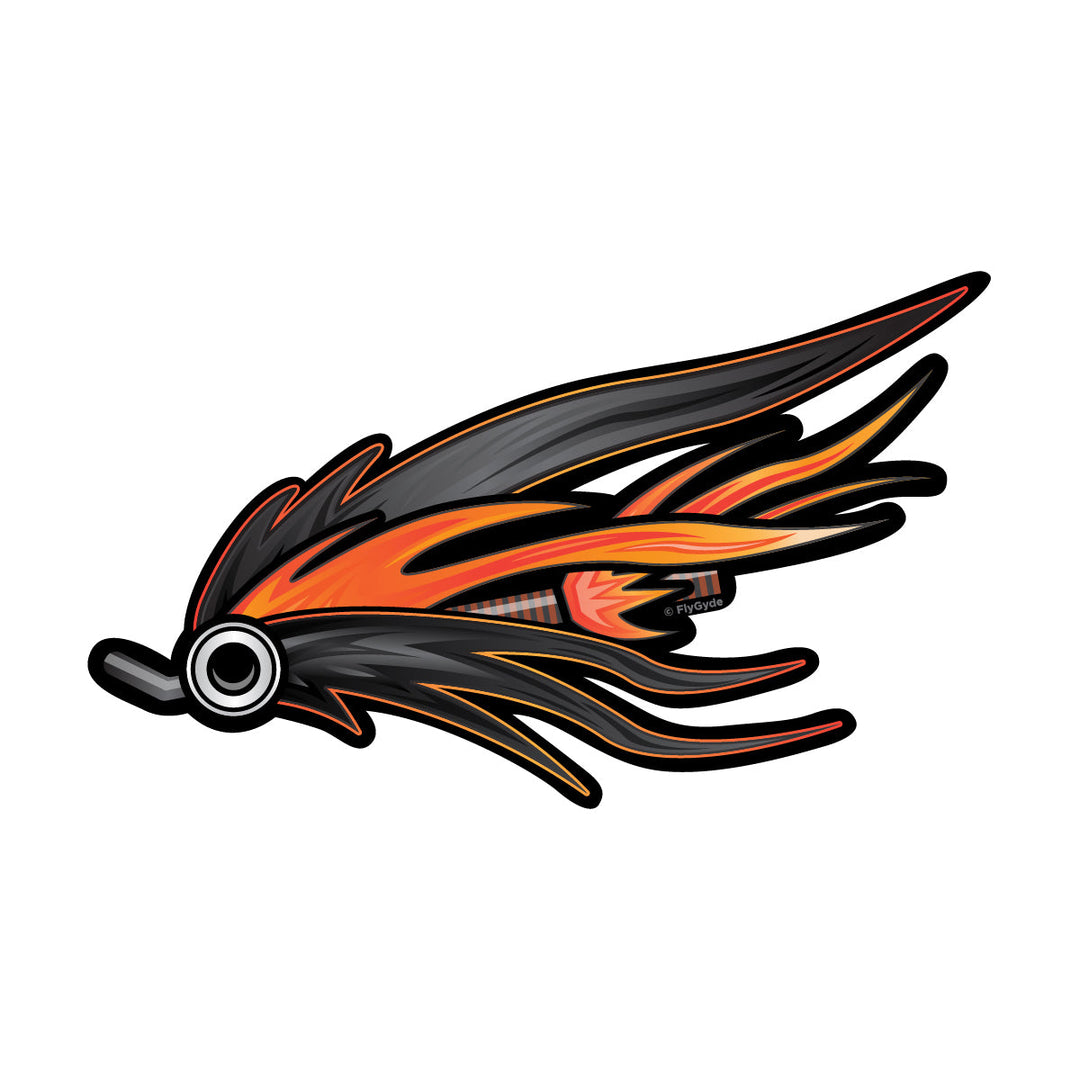 FLY GYDE INTRUDER DECAL - BLACK &amp; ORANGE